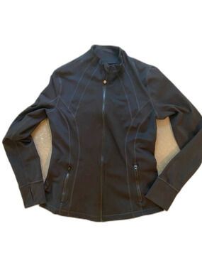 90 Degree By Reflex Black Slim Zip Front Jacket